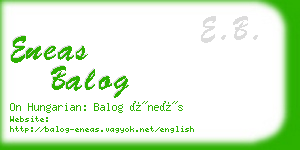 eneas balog business card